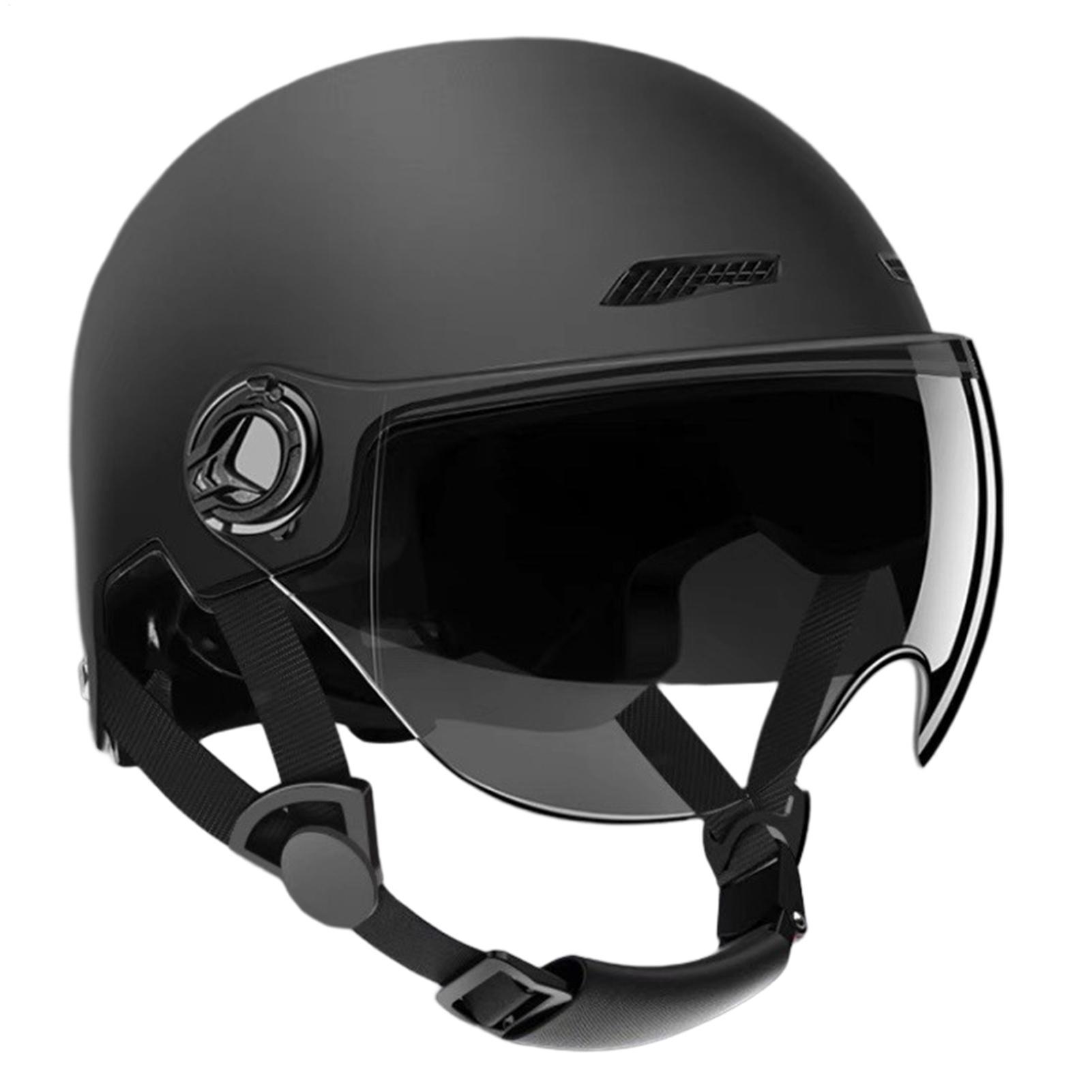 Motorcycle Gear White - خوذة ركوب الدراجات النارية نصف الوجه