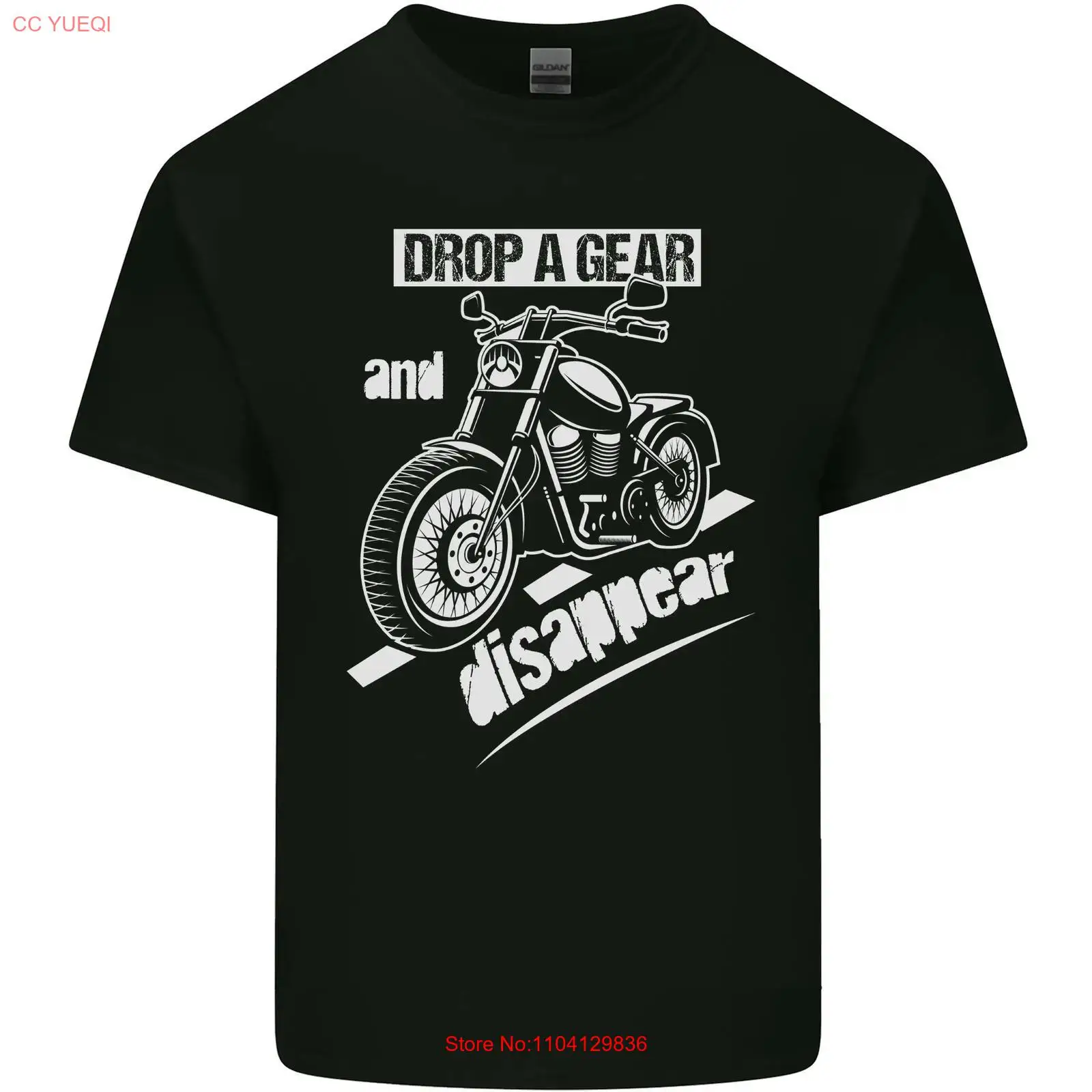 Motorcycle Gear Wash - تي شيرت رجالي قطني خفيف بتصميم