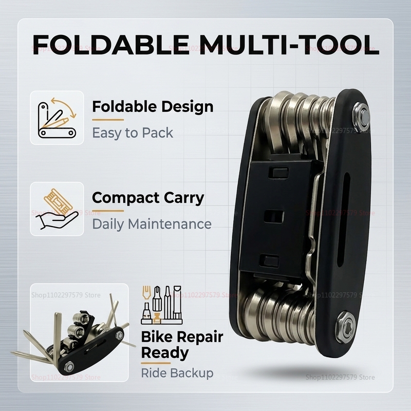 Motorcycle Gear Essentials - طقم أدوات متعدد الاستخدامات 16 في