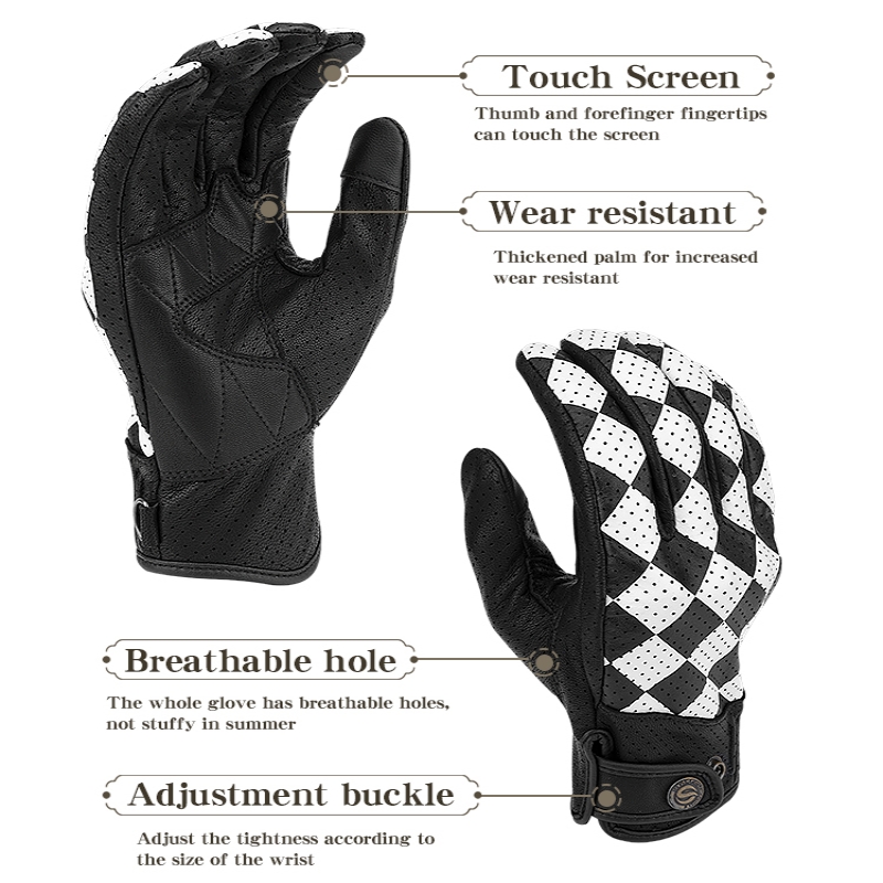 قفازات دراجات نارية ستار فيلد  - مراجعة Motorcycle Gear White وسعره