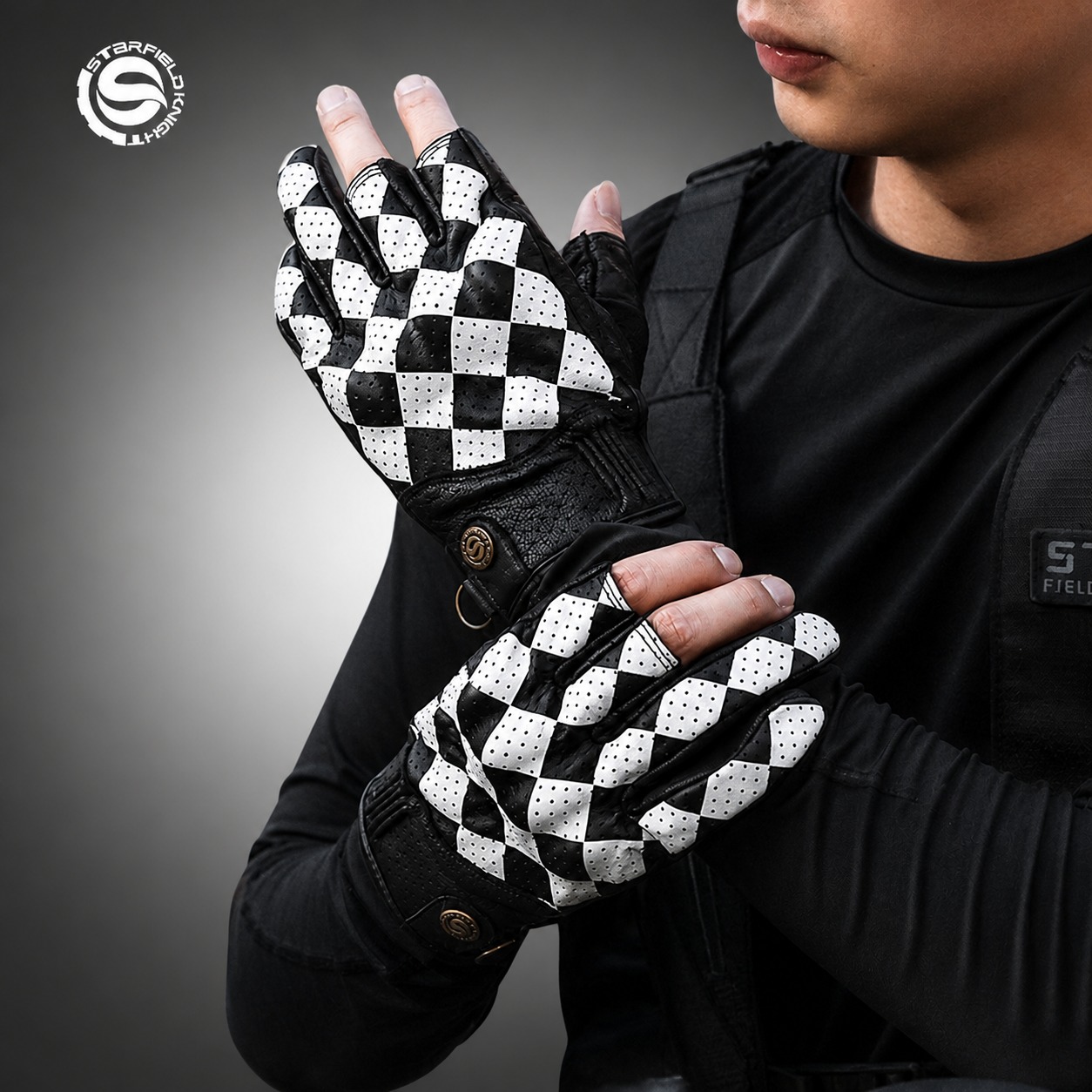 قفازات دراجات نارية صيفية نصف  - مراجعة Motorcycle Gear White وسعره