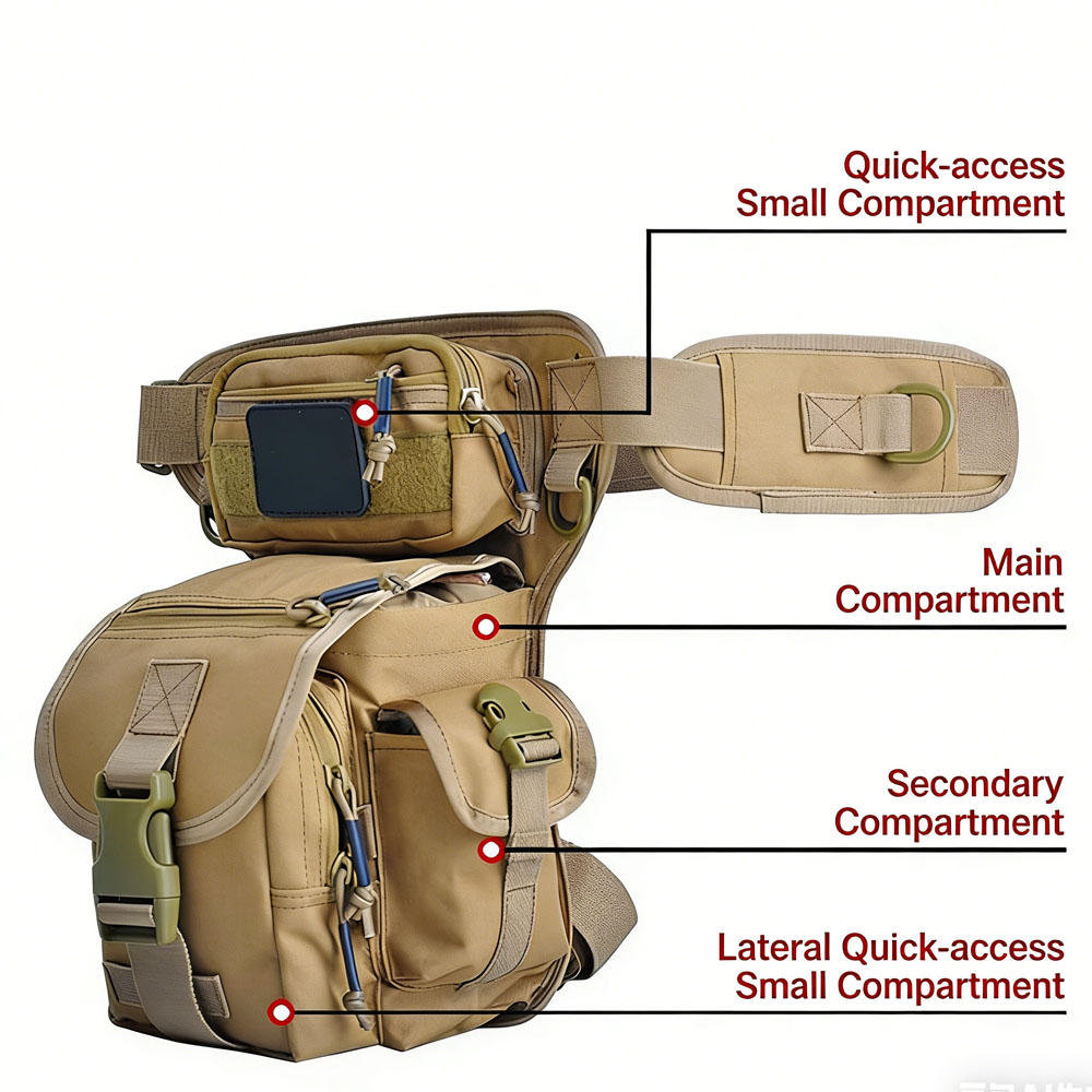 حقيبة تكتيكية للساق، حقيبة خصر - مراجعة Motorcycle Gear Travel Bag وسعره