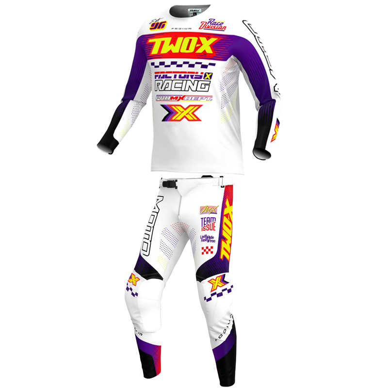 طقم جديد من قميص وبنطلون Two-X - مراجعة Motorcycle Gear White وسعره