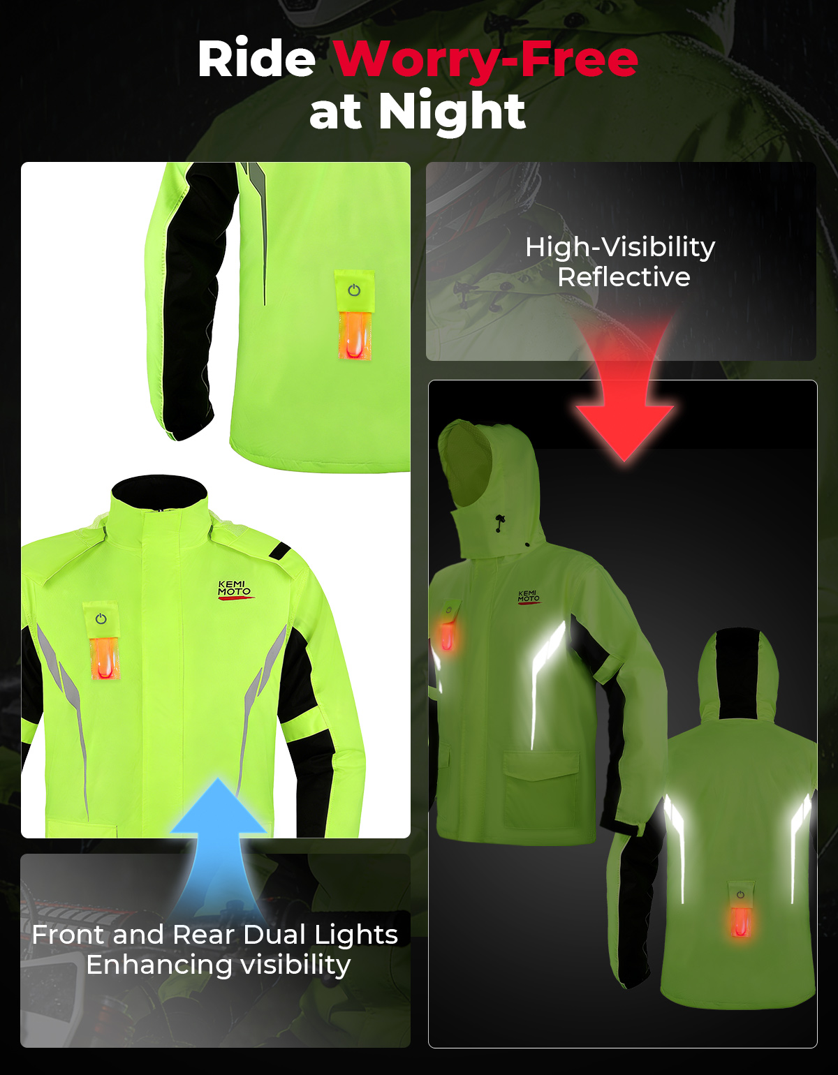 طقم معطف واق من المطر للجنسين  - مراجعة Motorcycle Gear Cycle وسعره