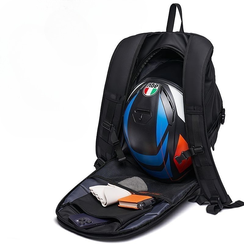 حقيبة خوذة الدراجة النارية - م - مراجعة Motorcycle Gear Essentials وسعره
