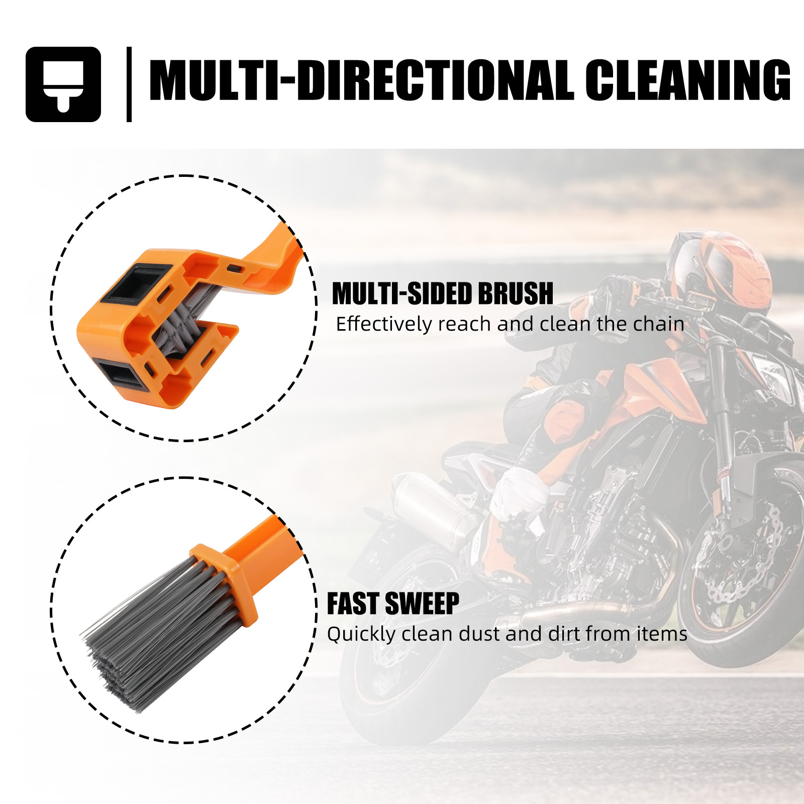 سلسلة تنظيف فرشاة أداة لسوزوكي - مراجعة Motorcycle Gear Wash وسعره