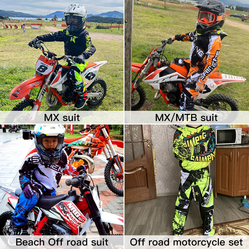 بدلة إندورو للأطفال، ملابس درا - مراجعة Motorcycle Gear For Kids وسعره
